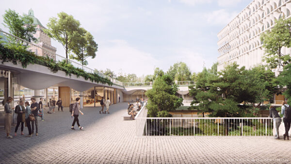 Visualisierung FORUM UZH Garten Raemiterrasse