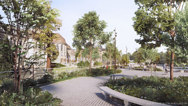 Visualisierung FORUM UZH begruenter Stadtplatz